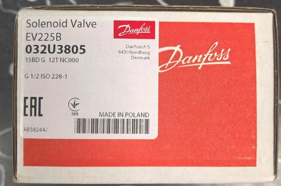 Danfoss Solenoid valve, EV225B, Function: NC, G, 1/2, 3 m³/h, PTFE 032U3805