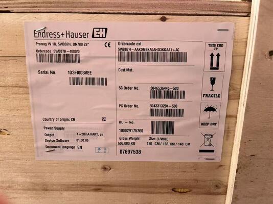 Endress Hauser 5WBB7H-4080/0 high-precision pressure transmitter