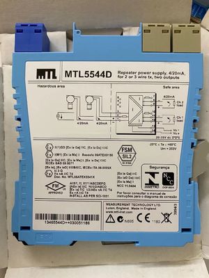 MTL5544D Repeater Power Supply MTL Instruments 4/20ma For 2 Or 3 Wire Transmitters Two Outputs