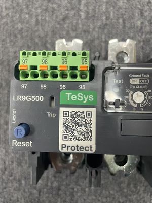 Schneider LR9G500 Electronic Thermal Overload Relay featuring TH Protective Treatment in Dark Grey