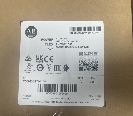 Allen-Bradley 25B-D017N114 Adjustable Frequency Drive with ± 10V 0…20 mA Output Range 1.4 GHz Processor Speed