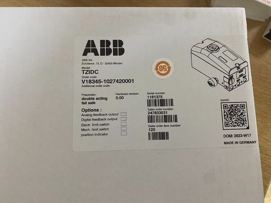 ABB V18345-1027420001 Electric pneumatic positioner