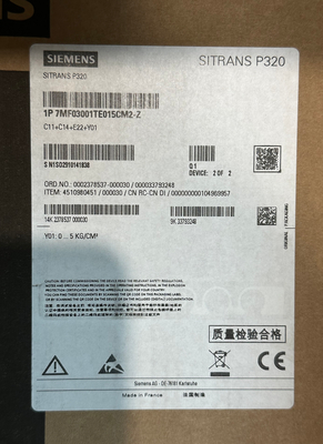 SIEMENS 7MF03501ML015MM2-Z Pressure transmitter