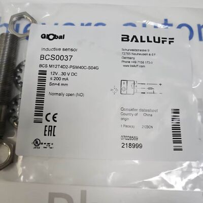 BALLUFF BCS M12T4D2-PSM40C-S04G  Capacitive Proximity Sensor