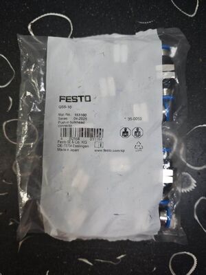 FESTO QSS-10 Push-In Fitting, Pneumatic Quick Connector