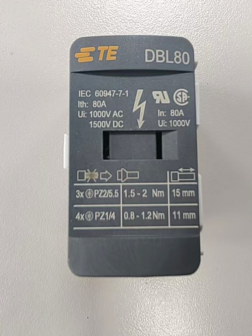 TE Connectivity / Entrelec DBL80 Power Distribution Blocks Linearity ...