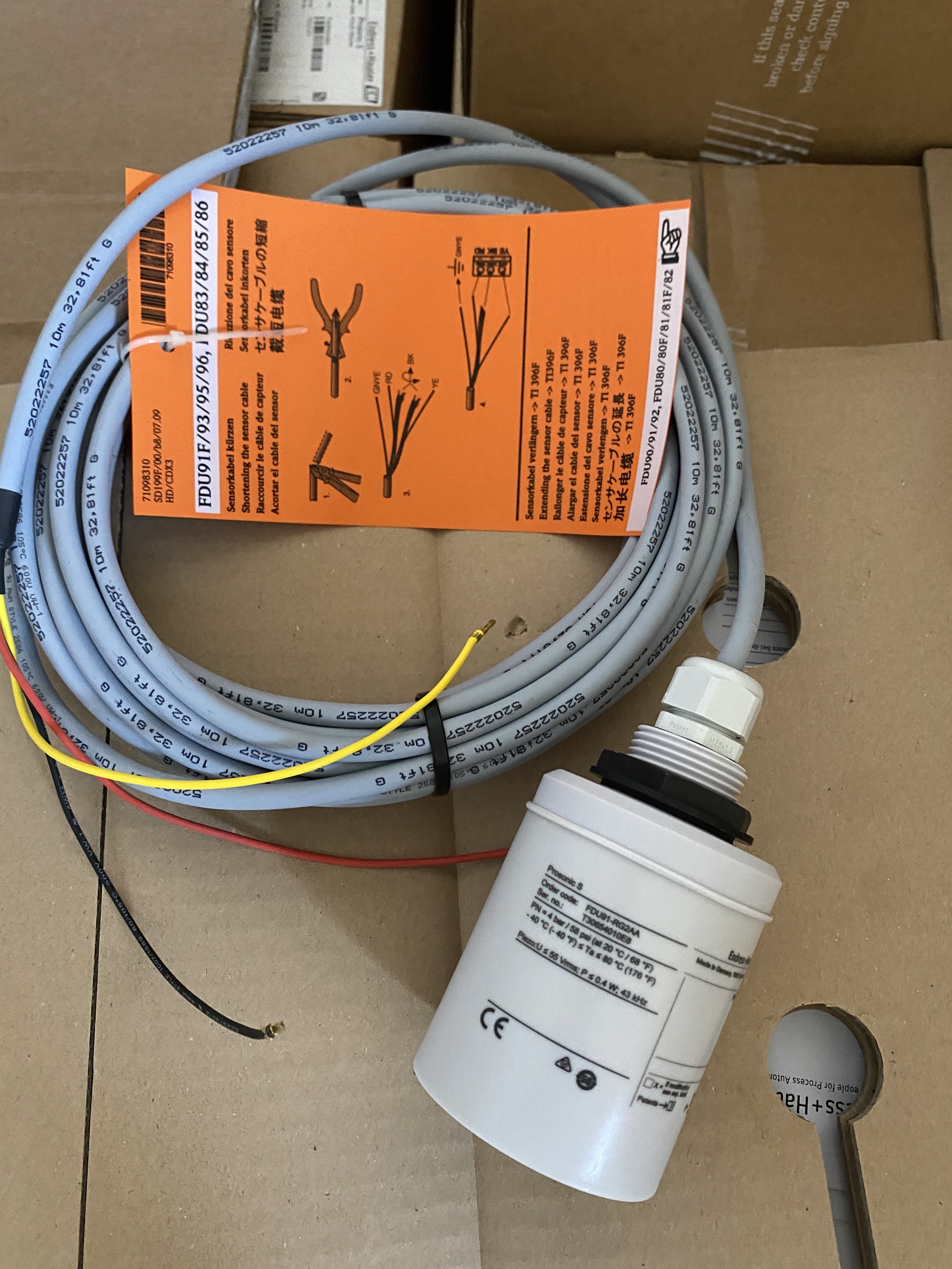 Endress Hauser FDU91 Ultrasonic Level Probe with HART Output