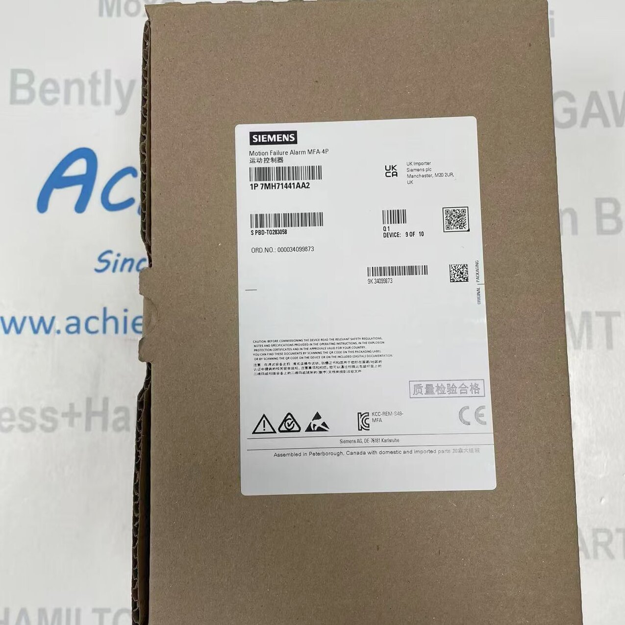 SIEMENS 7MH71441AA2 Milltronics MFA 4P Motion Alarm Unit