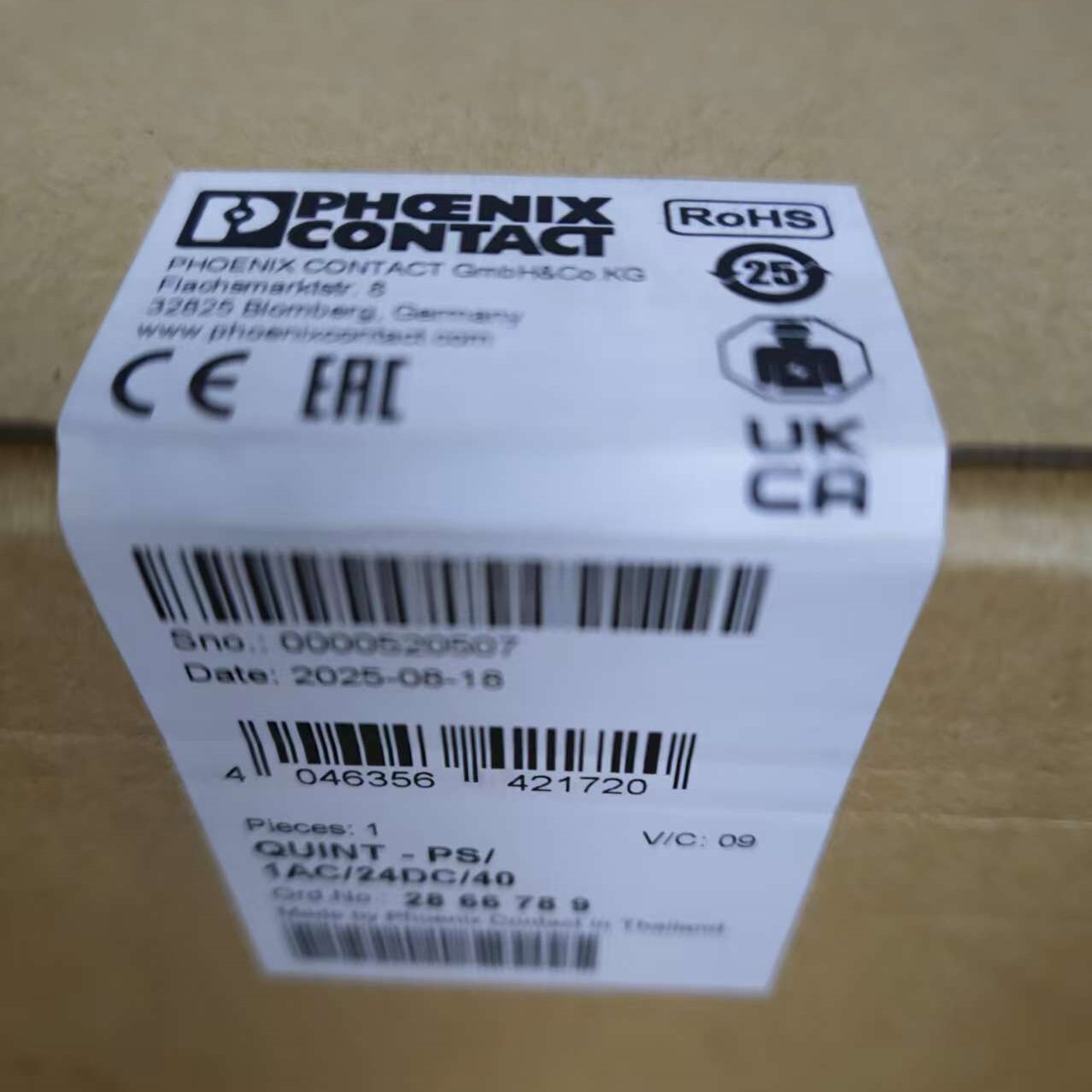 Phoenix Components Phoenix Contact QUINT-PS/1AC/24DC/40 (2866789) Single-Phase DIN Rail ...